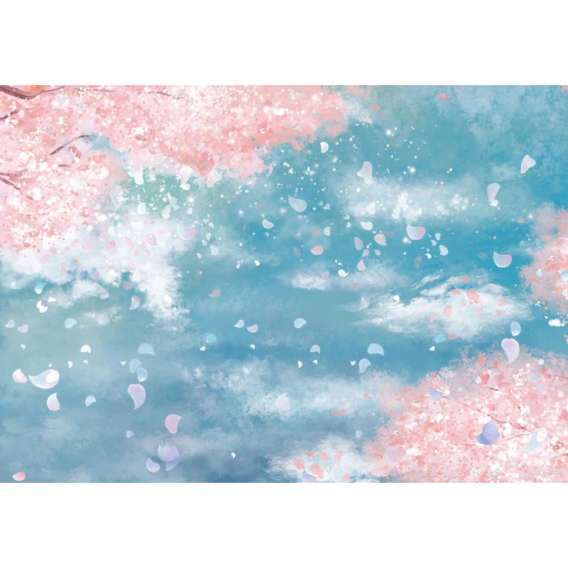 Nostalgic Cherry Blossom Wall Decor for Living Room Romantic Wall Mural, Made to Measure