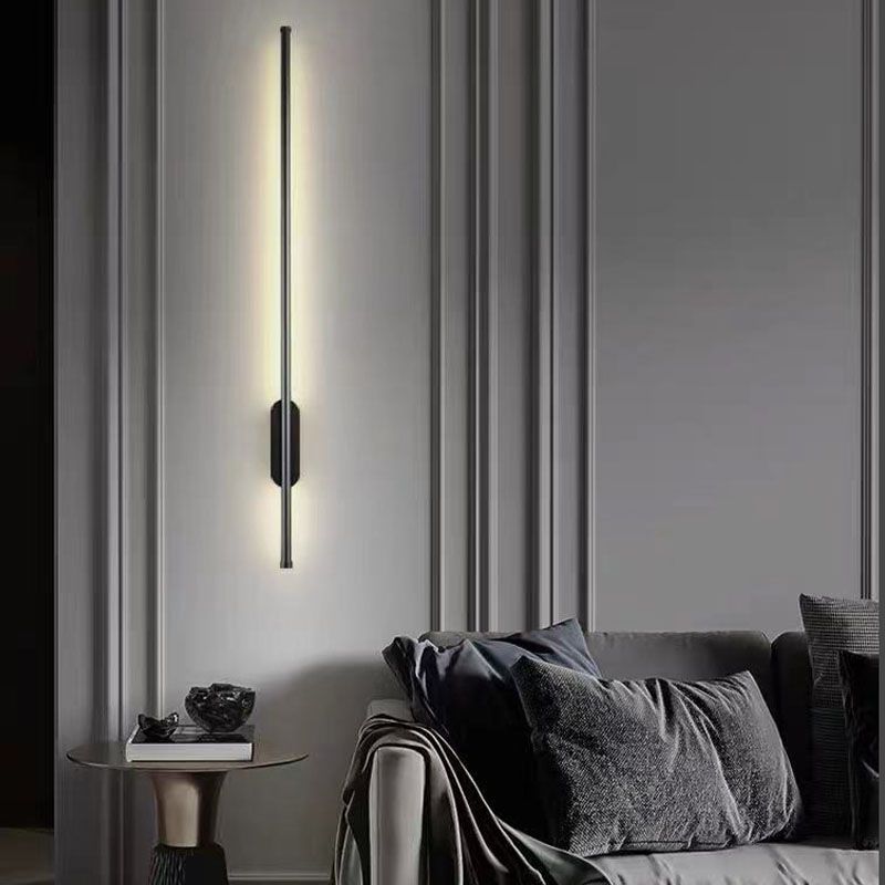 Simple Black Wall Sconce Light, Acrylic Linear Sconce Light Fixture for Bedroom