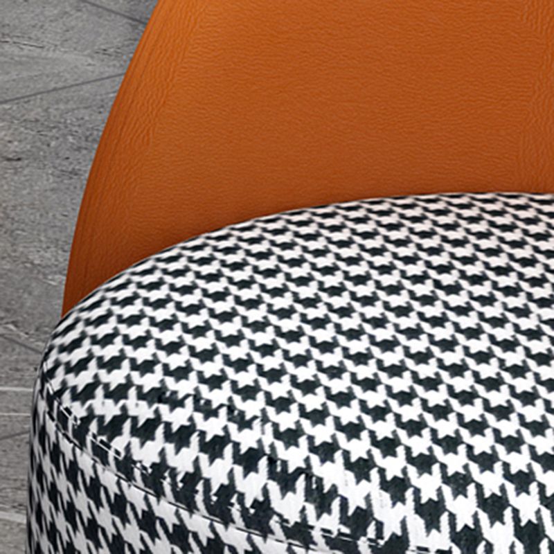 Linen Blend Barrel Accent Chair with Fixed Back, 19.69" W √ó 19.69" L √ó 26.77" H