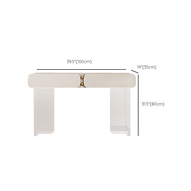 13.77" Wide Make-up Vanity White Makeup Vanity Desk Table with 2/6 Drawers
