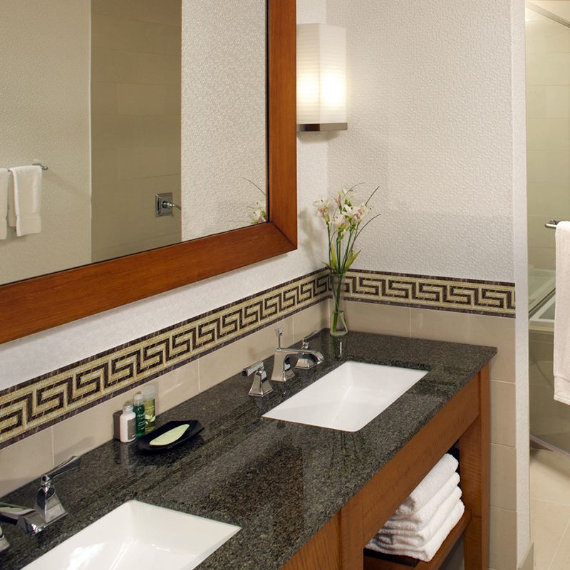 Vintage Maze-Like Wallpaper Border PVC Easy Peel off Brown Wall Covering for Kitchen