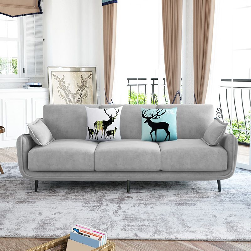 Pure Color Sofa Flared Arm Slipcovered Sofa for Room and Home