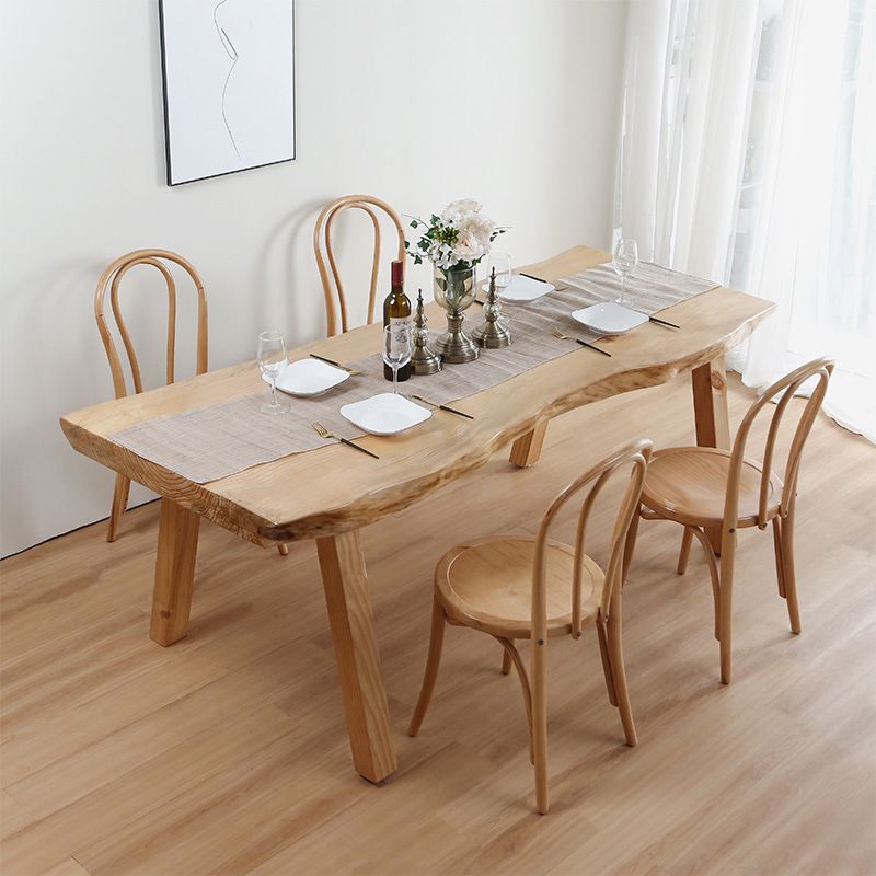 Rectangle Dining Table Set 1/4/5/6 Pcs Pine Solid Wood Dining Table and Chairs