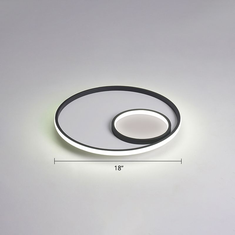 Nordic Halo Deckenleuchte Metall Schlafzimmer LED ultradünne Unterputzleuchte