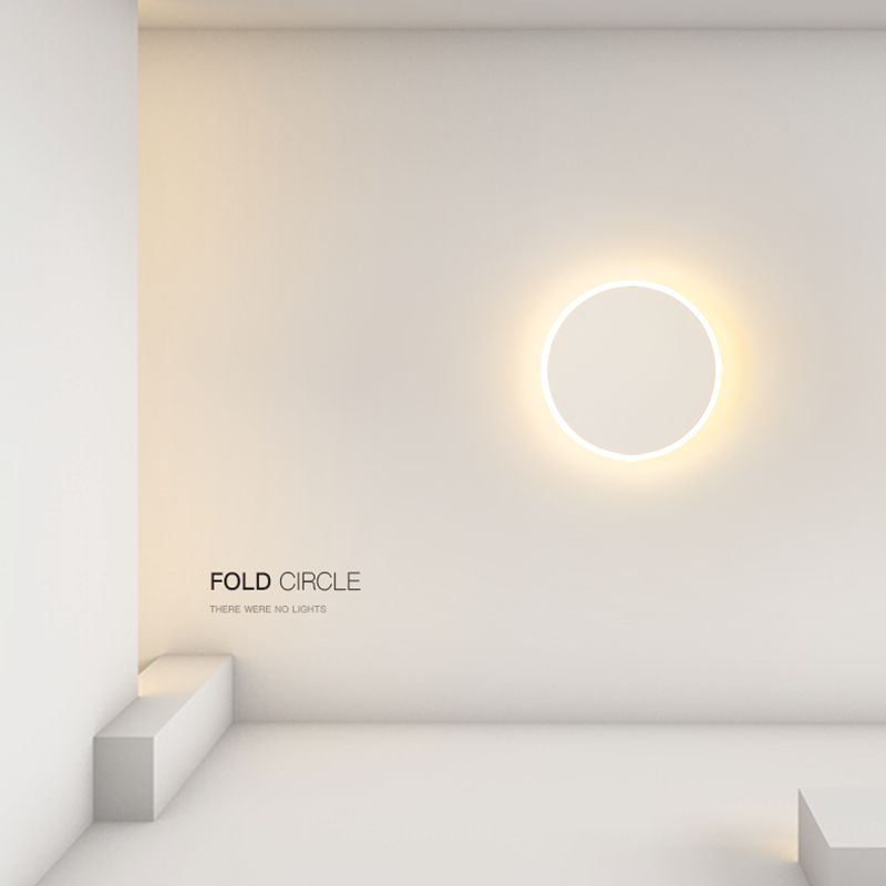 1-licht ronde schaduw Wand SCONCE Moderne eenvoudige stijl Wandverlichting in het wit