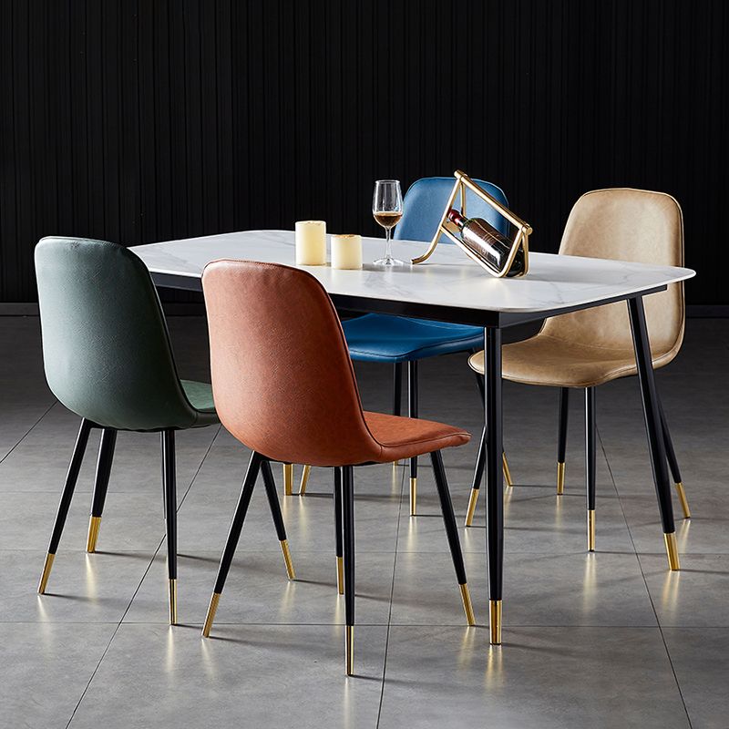 Noordse stijl keuken metalen eetstoelen eetstoel zonder mantel aan de zijkant