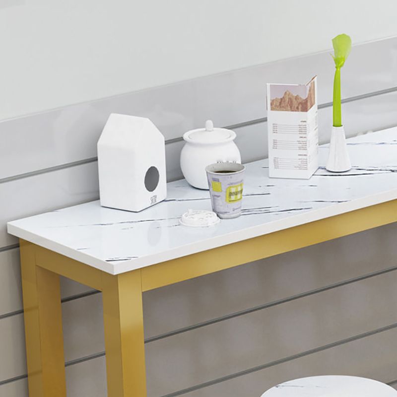 Contemporary Bar Dining Table Rectangle Bar Table with Trestle Base