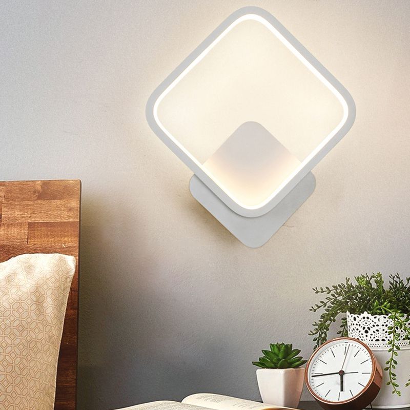 Square Wall Light Sconces Modern Metal 1 Light Wall Mount Light Fixture