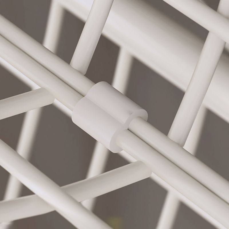 Standard Open Back Bookshelf Metal Metal White Contemporary Bookcase