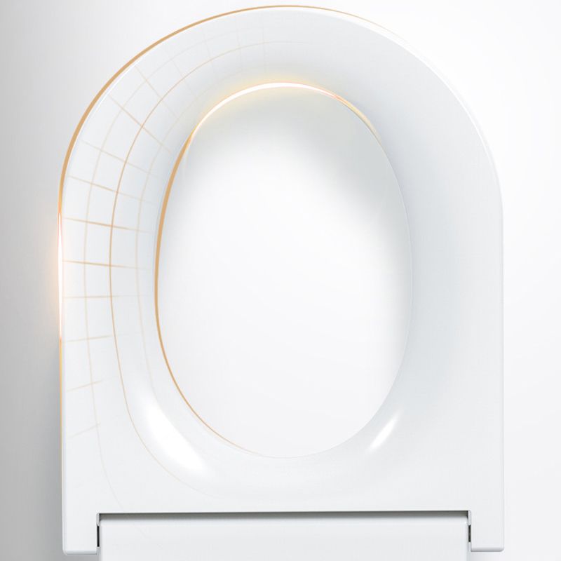 Contemporary Wall Hung Toilet Bowl Polished Finish Toilet with Glazed Surface