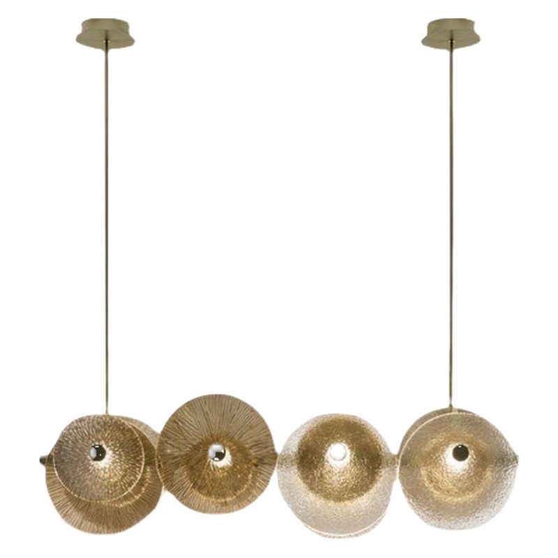 Nordic Style Iron Hanging Lamp Circle Shape Island Light Fixture for Living Room