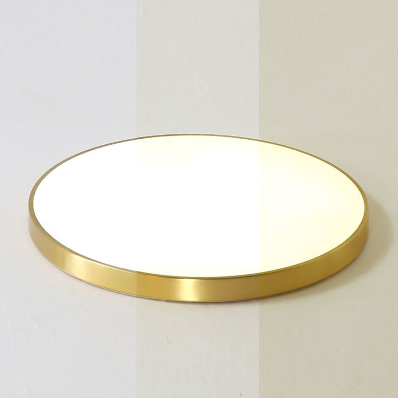 Nordic Modern Style Geometric Ceiling Lamp Copper 1 Light Flush Mount Lamp for Bedroom