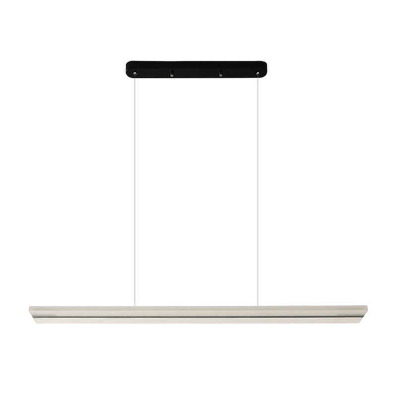 Zeitgenössische Insel Licht Rechteck Metall 1 helle Insellichter in Weiß