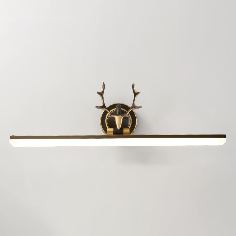 Brass LED Wall Sconce Wall Light Fixtures Metallic Sconce Lighting for Bathroom