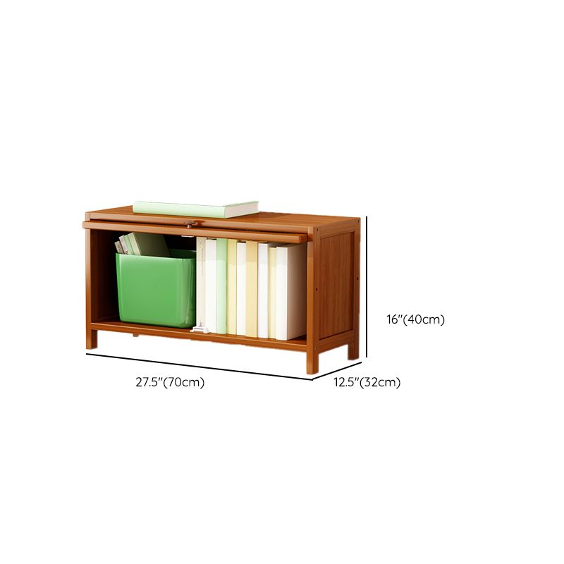 Bamboo Contemporary Bookshelf Standard Bookcase with Cabinets