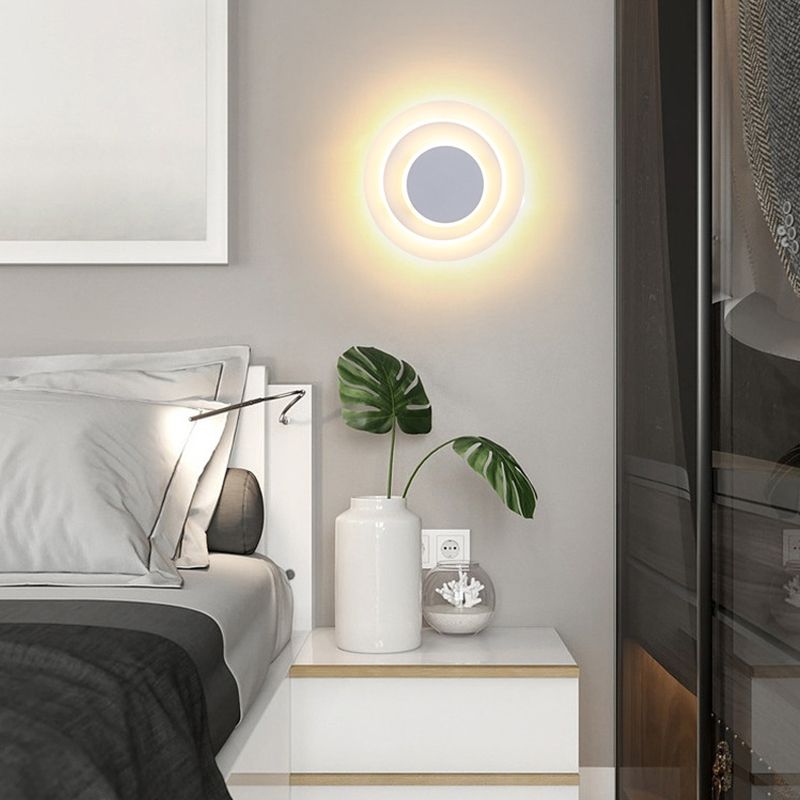 Contemporary Layered Wall Light Sconce Metal 3 Lights Flush Mount Wall Sconce