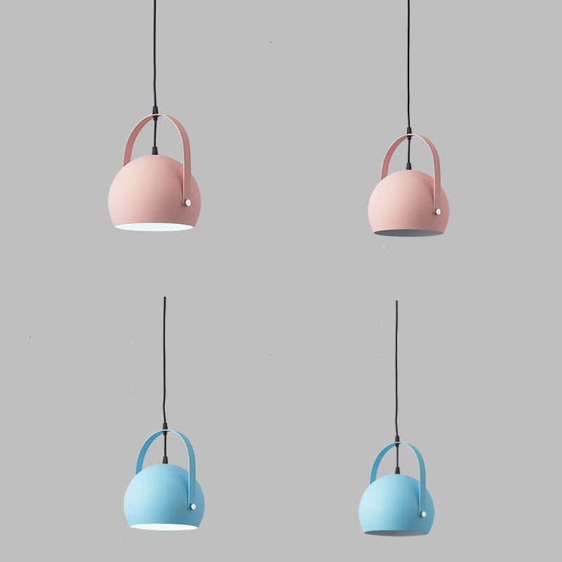 Modern Creative Macaron Pendant Light Lacquered Aluminium Hanging Lamp for Dining Rooom