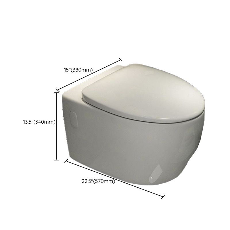 Modern White Ceramic Flush Toilet Wall Mount Urine Toilet with Seat for Washroom