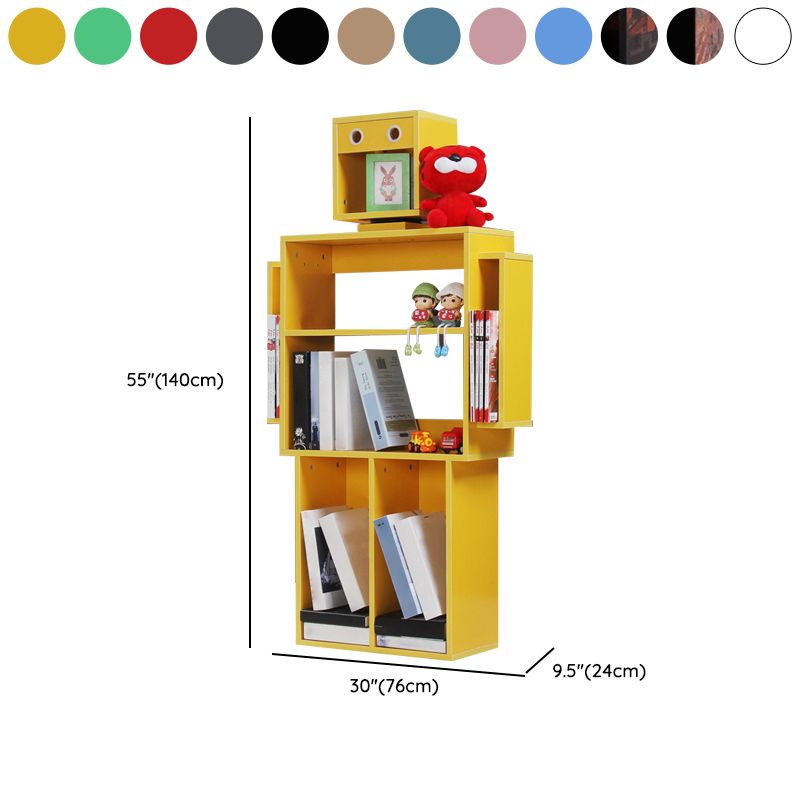 Contemporary Manufactured Wood Shelf Open Back Standard Kids Bookcase