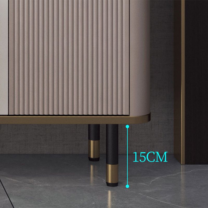 Glam Sideboa Stone Adjustable Shelving Side Board with Cabinets and Drawers