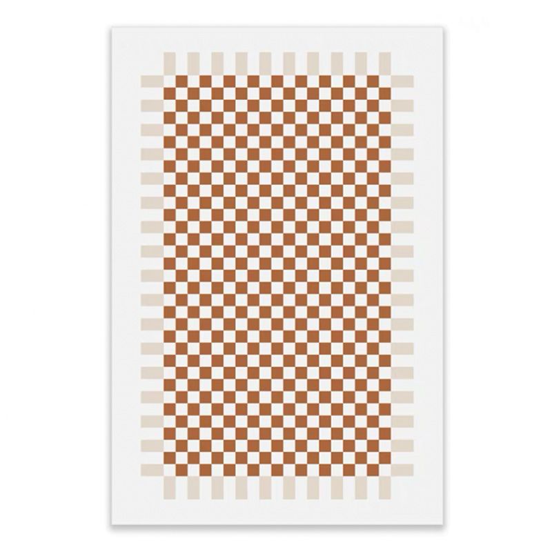 Simplicity Area Rug Lattice Pattern Simple Rug Polyester Non-Slip Area Rug