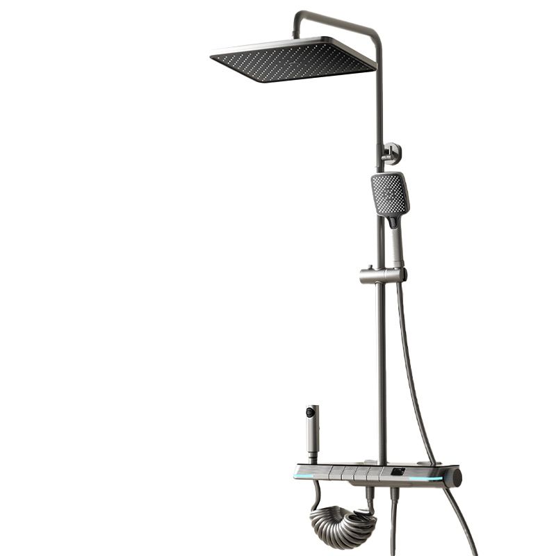 Shower Set Slide Bar Included Pure Color Wall Mounted Shower Head Combo