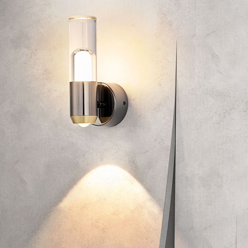 Modernism Wall Sconce Cylinder Sconce Lighting with Metal for Bedroom