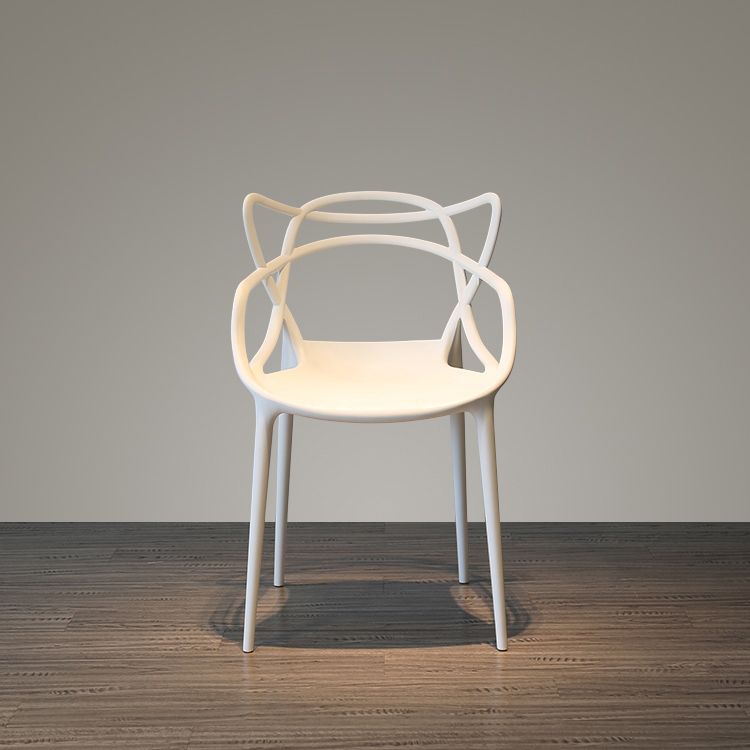 Sillas de comedor estilo moderno Sillones de comedor de cocina con patas de plástico