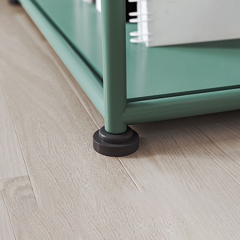 Scandinavian Geometric Bookcase Metal Closed Back Bookshelf with Shelves