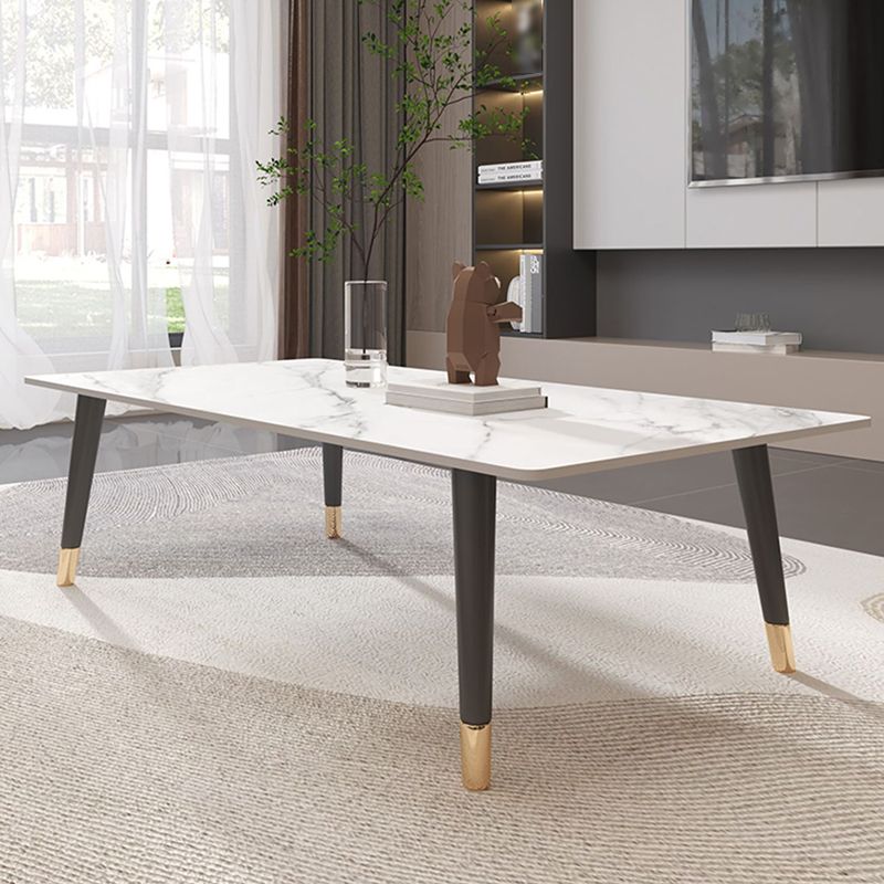 4 Legs Single Coffee Table Modern Slate Rectangular Coffee Table