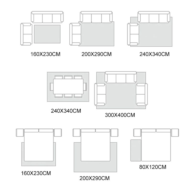 Grey Modern Area Carpet Slid Color Polyester Area Rug Washable Easy Care Rug for Living Room