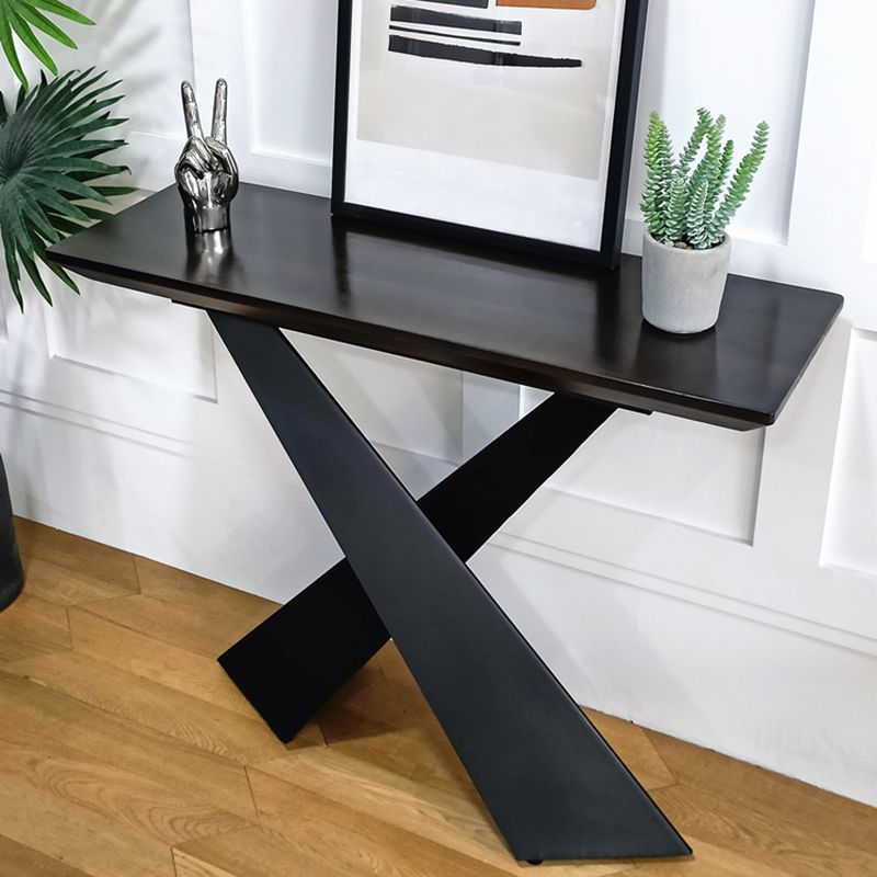 15" Wide Contemporary Console Table Stone Rectangle Console Accent Table