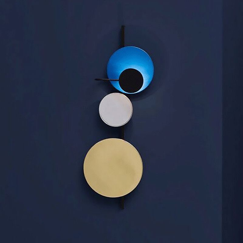 1 Light Round Disc Wall Light Fixtures Contemporary Sconce Light Fixtures