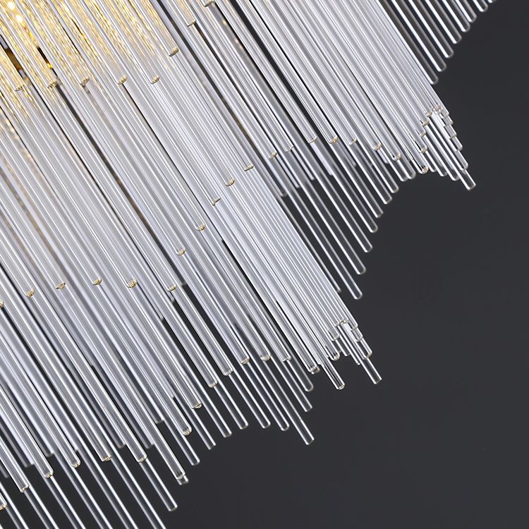 Postmodern Chandelier Lighting with Clear Glass Shape Pendant Lamp for Living Room