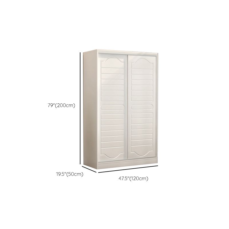 Modern White Wood Frame Wardrobe Freestanding Wardrobe with Soft Close Doors