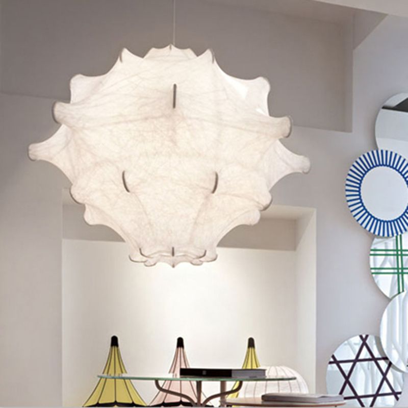 Postmoderne stijl onregelmatige zijderworm hangend licht 26.7 "Diameter 1-licht verlichtingshanger voor slaapkamer