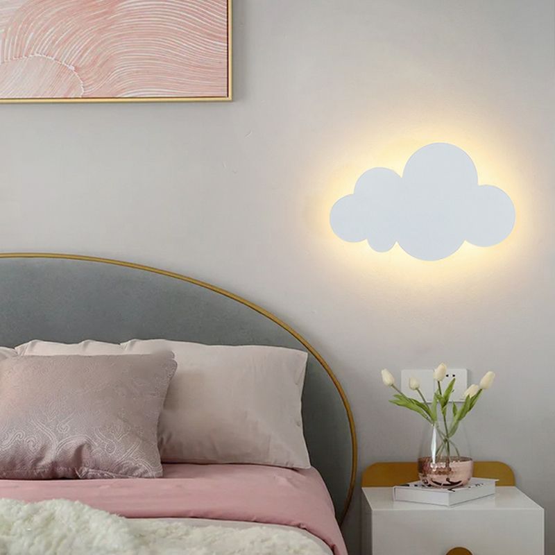 Modernist Wall Sconce Cloud Wall Light Fixture in White for Bedroom