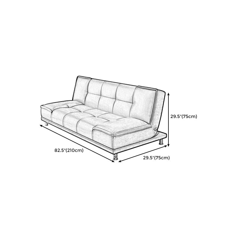 Pure Color Armless Sofa Square Seating for Living Room Bonus Room