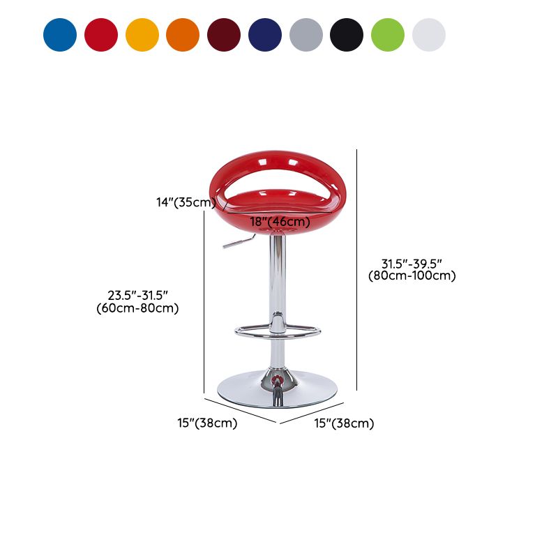 Low Back Plastic Dining Stools Armless Bar Stools with Metal Base