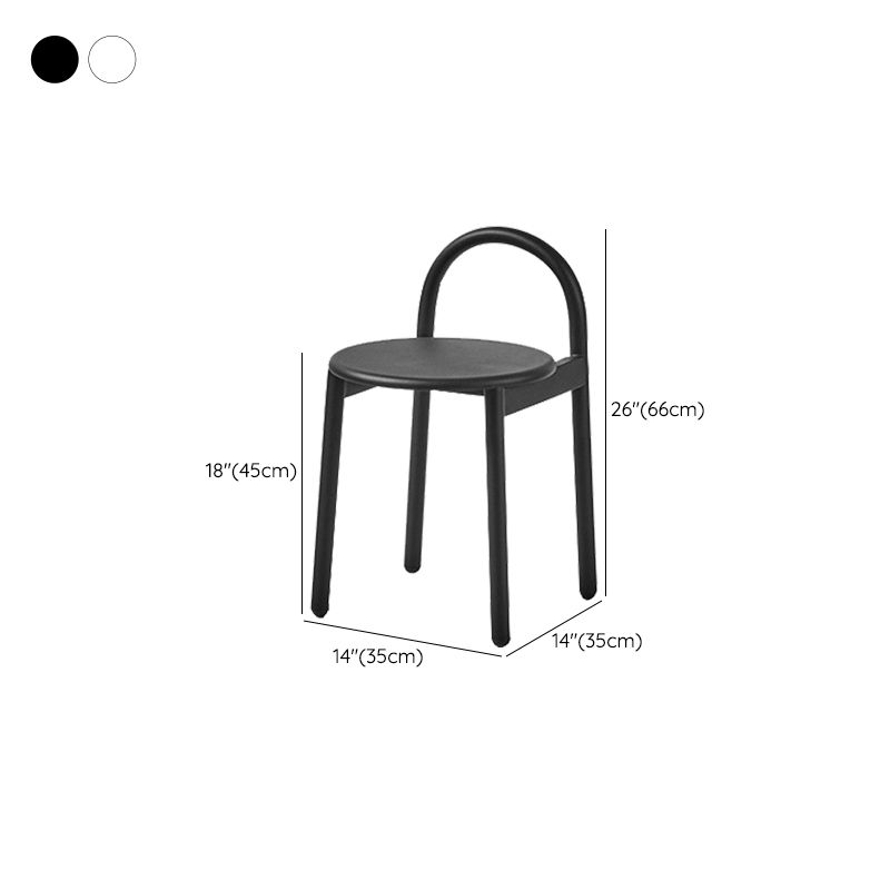 Matte Finish Wood Bar & Counter Chairs Modern Indoor Stools with Metal Frame