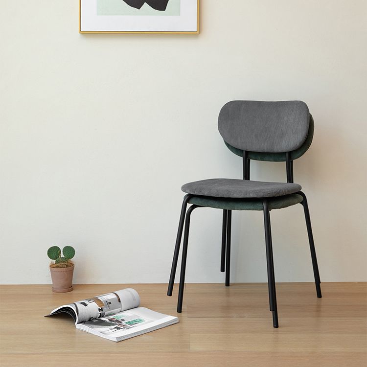 Chaises latérales de salle à manger en métal, Style Glam, chaise latérale à dossier ouvert pour usage domestique