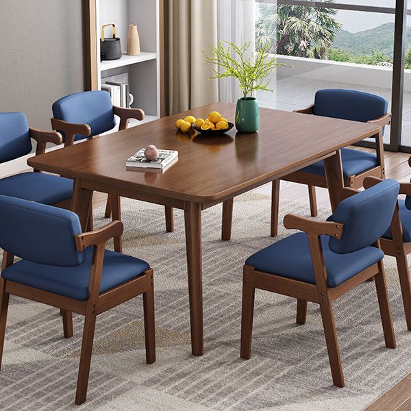 Modern Wooden Dining Table Rectangle Table with 4 Legs for Dinning Room