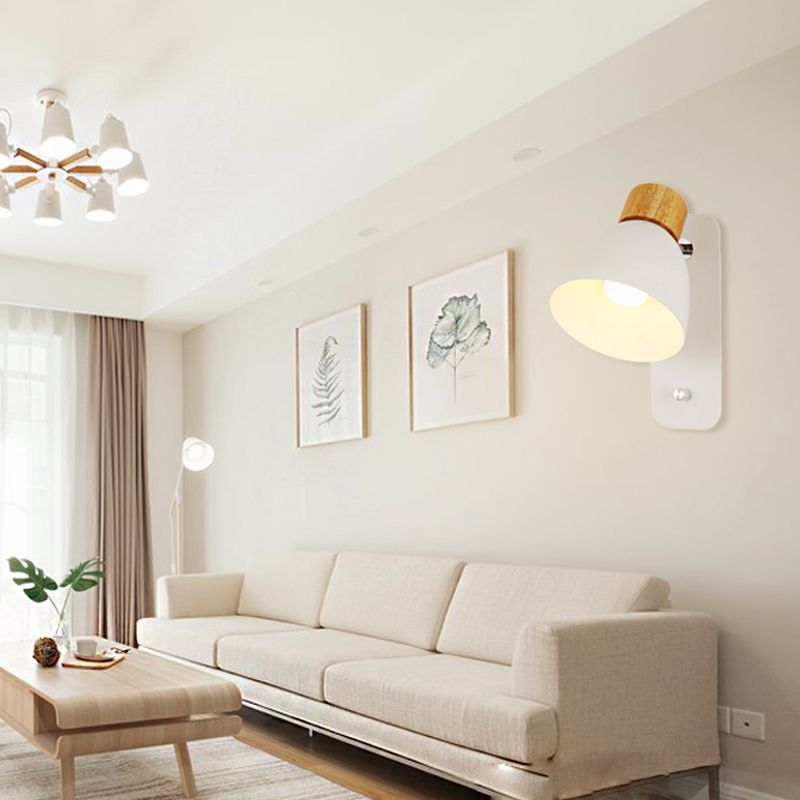 Nordic Style Metal Wall Light Colorful Adjustable Wall Lamp for Bedroom