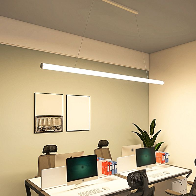 Metal Island Leuchte Einfacher Stil 1-Licht-lineare Hanglampe mit Acrylschatten