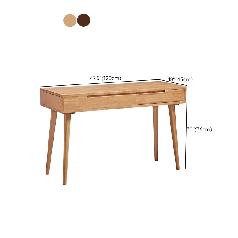 Scandinavian Rubberwood Vanity Flip Single Mirror Jewelry Vanity Desk