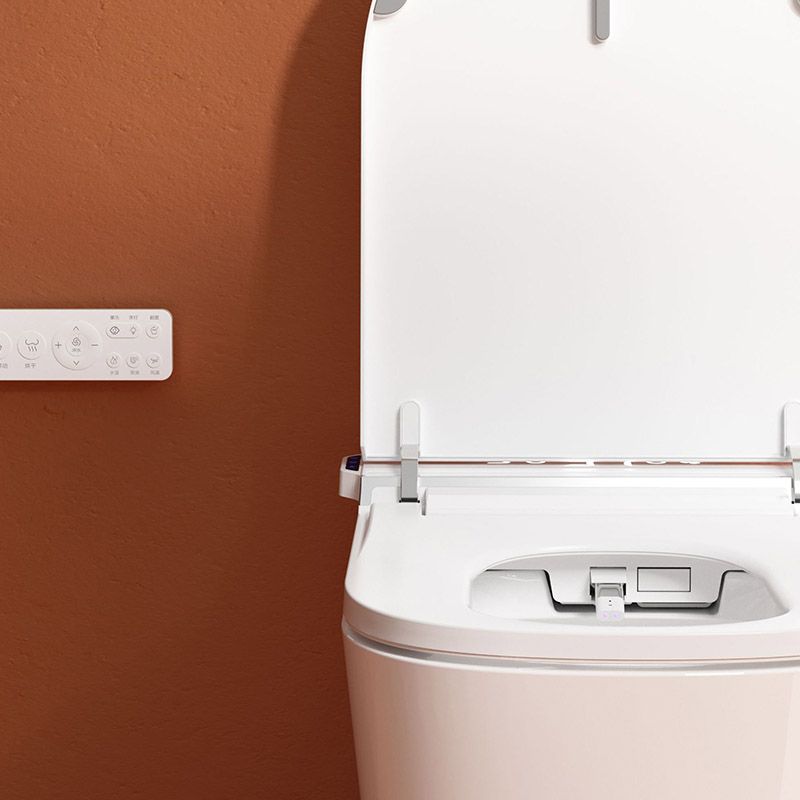 Modern White Toilet Bowl Siphon Jet Toilet with Soft-Close Seat for Bathroom