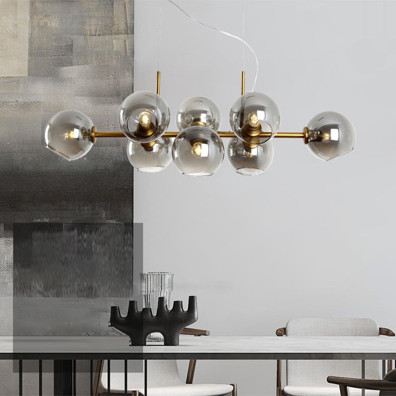 Modern Unique Shape Hanging Ceiling Lights 8 Lights Hanging Light Fixtures for Dining Room