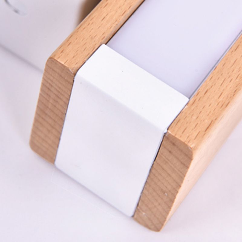 Luz de pared de estilo de estilo moderno forma de madera de madera de mono de pared de 1 luces