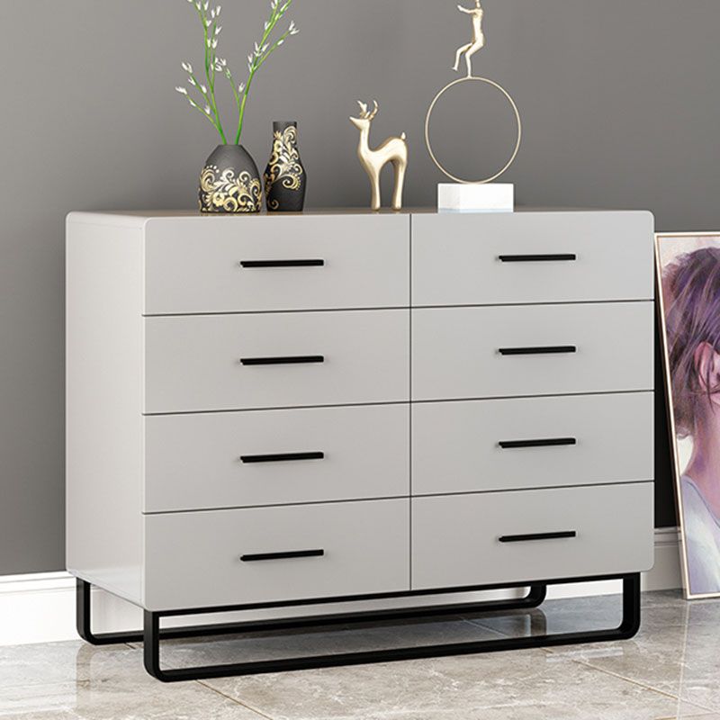 Contemporary Bedroom Chest 16" Wide Storage Chest in Gray with Drawers