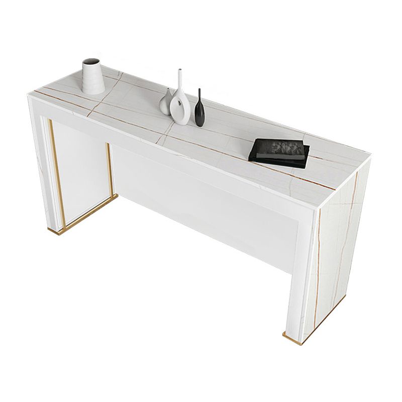 Contemporary Stone Pub Dining Set 1/2/3 Pieces Counter Table with Upholstered Stools